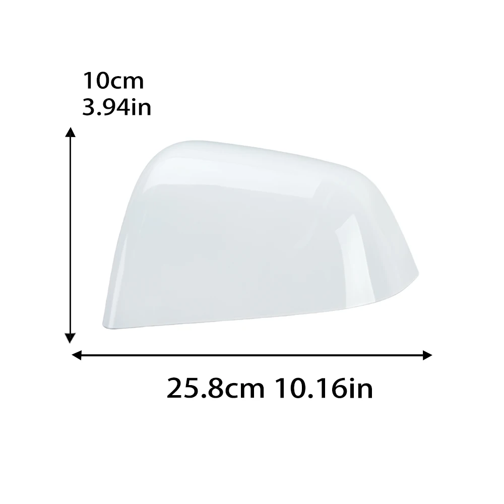 Door Rearview Mirror Cover Caps For Tesla Model Y 2020-2024 White With Buckle Side Rearview Mirror Cover Cap Car Accessories