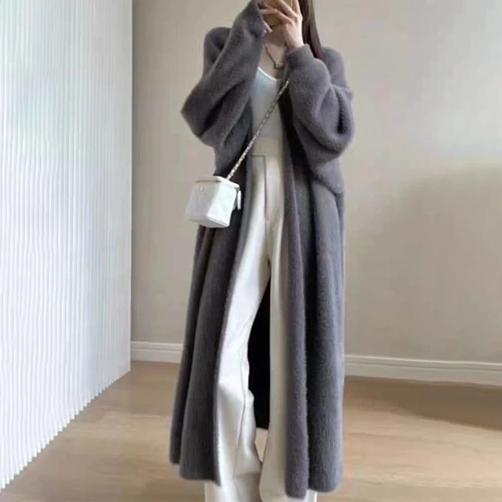 Womens Comfort for Fit Knit Cardigan Coat with Medium Elasticity Suitable for Spring Summer Autumn and Winter Layers