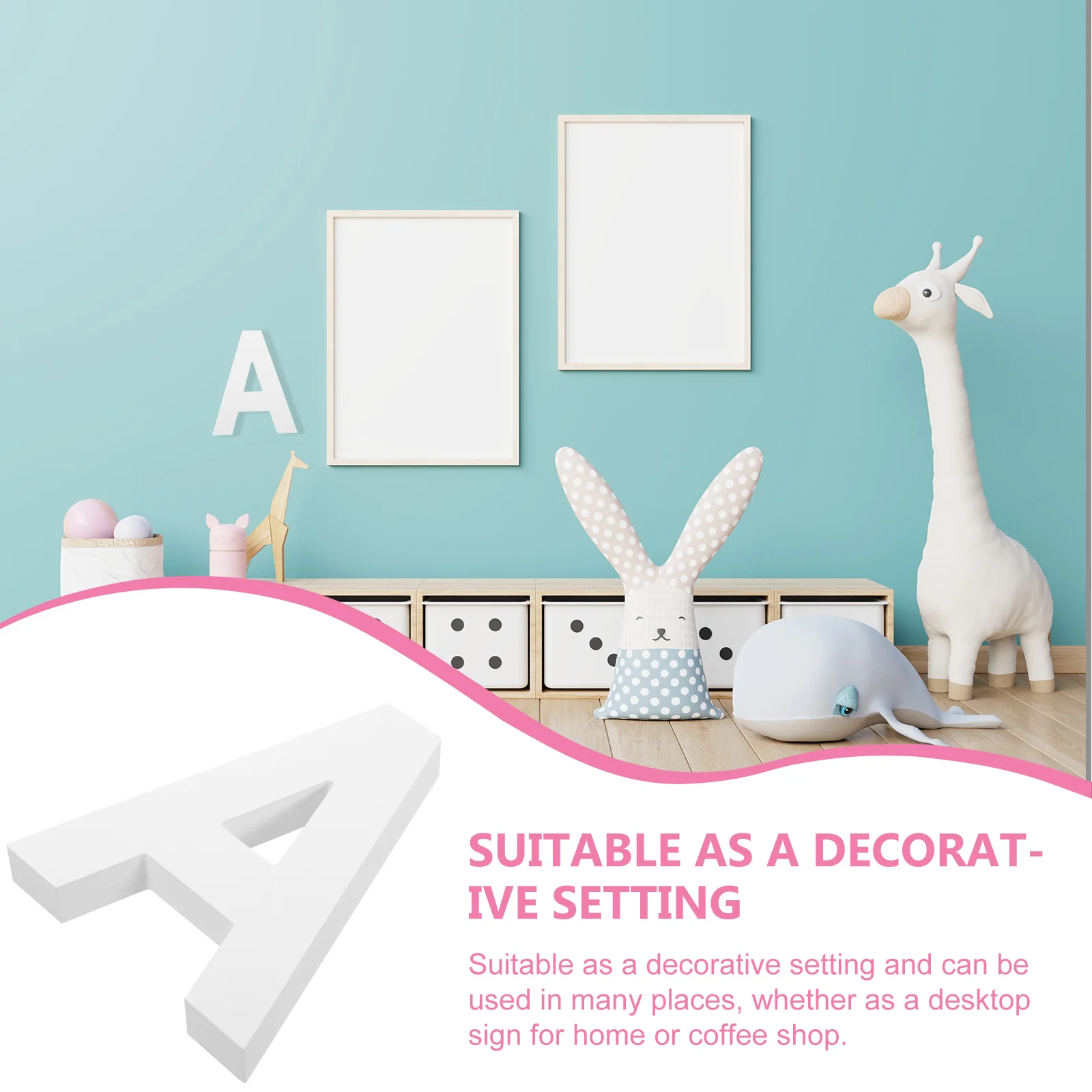 

Wooden Letter Decor Alphabet Letter Decoration Creative Table Sign for Home Coffee Shop Wall Craft Wooden Letters