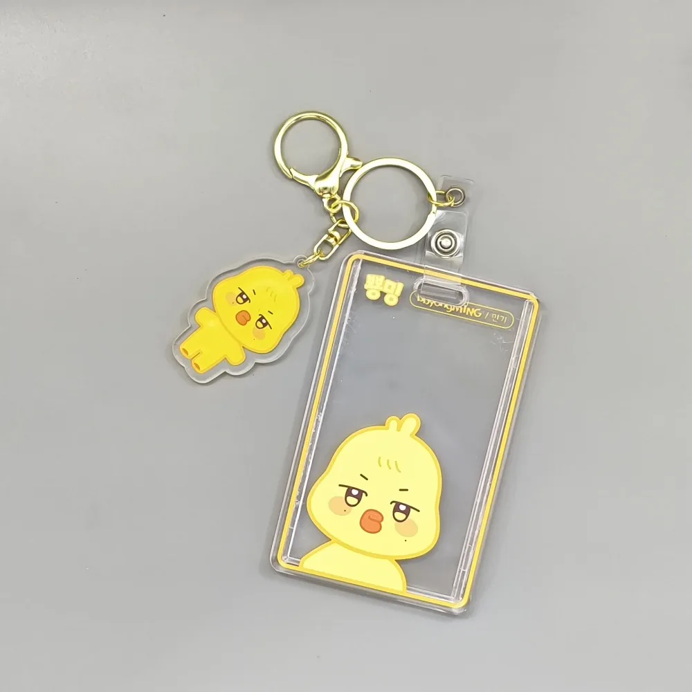 Aniteez Card Holder Keychain Keyring  Acrylic Characters Photocard Sleeves Hongjoong Seonghwa Yunho Yeosang Keychain