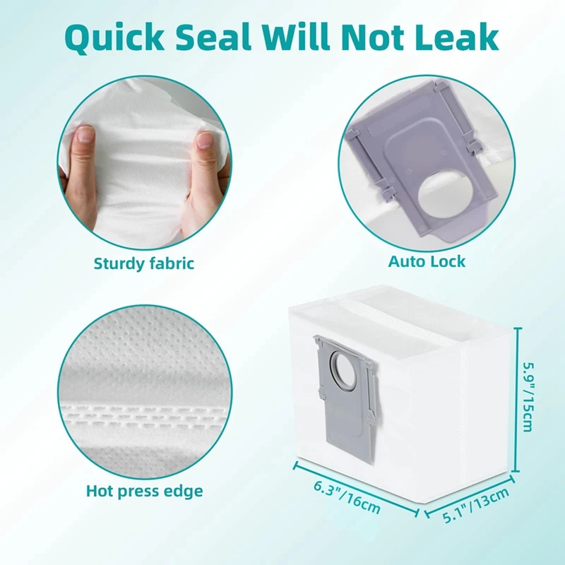 أجزاء ملحقات أكياس الغبار لـ Roborock S8+/S8 Pro Ultra/S7 Maxv Ultra /S7 Pro Ultra/Q7+/Q7 Max+/Q5+ قاعدة تفريغ ذاتية الفراغ، A