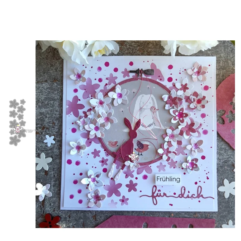 New 10Pcs Flower decoration metal Cutting Dies Stencils DIY Scrapbooking Paper/photo Cards Embossing Dies