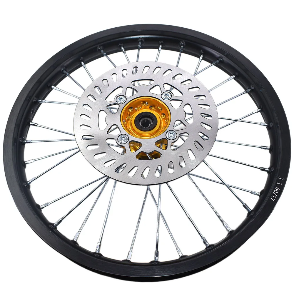 1.60-17 Inch Front And Rear Aluminum Alloy Wheel Rims CNC Hub #428 Sprocket Brake Disc Plate 220MM/190MM