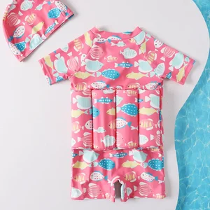 Children Swimming Training Bath Clothing Boys Girls Swimming Suitable Floating Swimsuits Children Children Buofancy Bath + Caps Suit 6 Main Bikini Children's Sales - №5