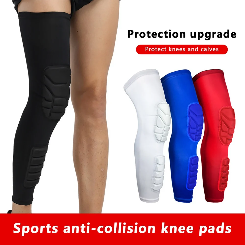 1 Pc Basketball Honeycomb Crashproof Pad, Stretchable Knee Leg Protector,Calf Compression for Sport, Running, Cycling, Hiking