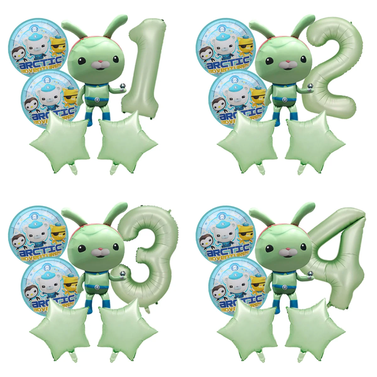 Outdoor Adventure Birthday Party - Octonauts Foil Balloons Set Sea Adventure