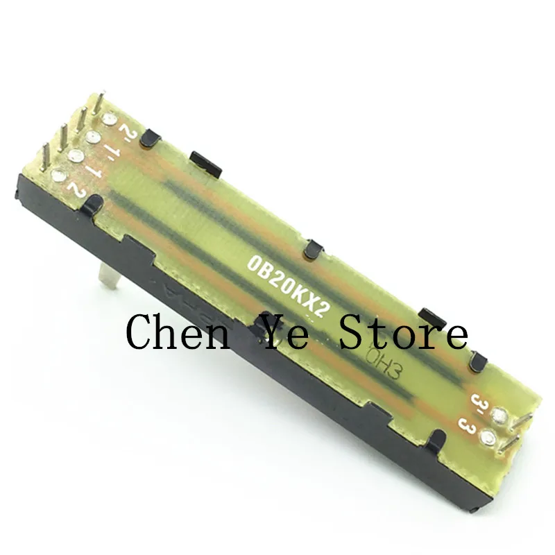 1PCS 100% neue 72MM ALPHA Gerade Track Typ Potentiometer 20KBx2 Mixer Reverb RA45D2F-211 Rutsche Potentiometer Fader B20Kx2