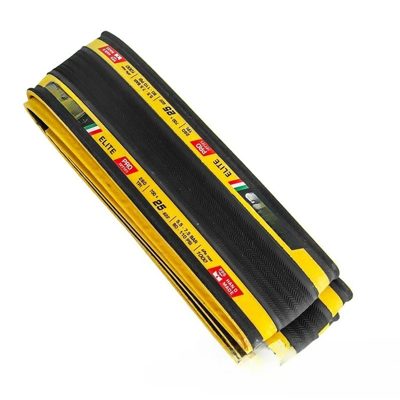 

700X25c road car yellow-edged tires, open puncture-proof tires