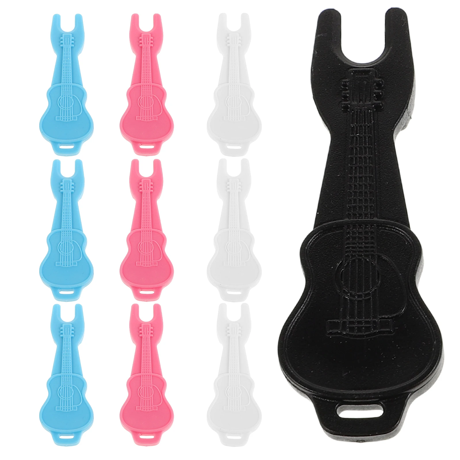 

10 Pcs Guitar Stringer Bridge Pin Puller Peg Winder Supply Component Acoustic Parts Plastic Accessories Replacement Tool