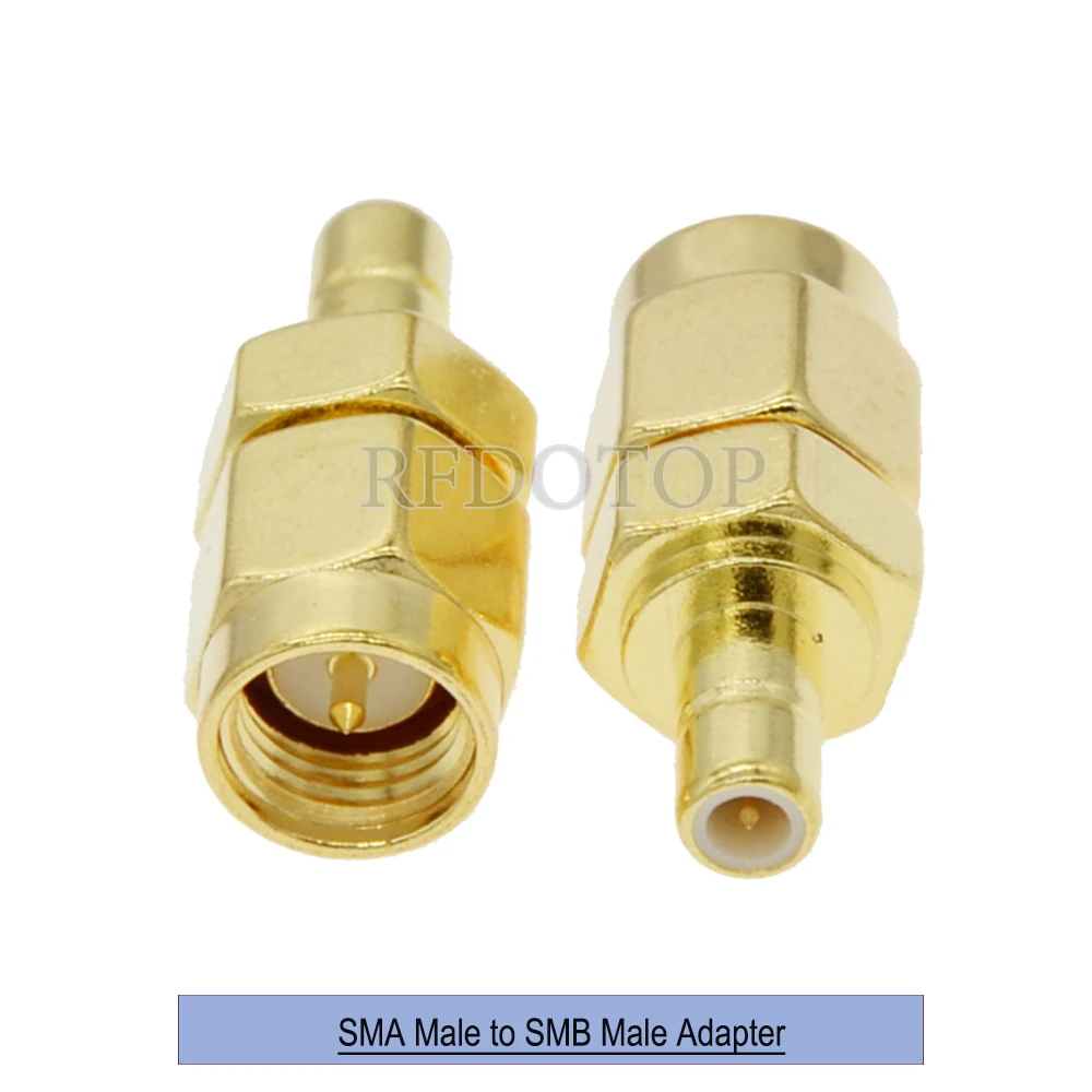 1Pcs SMA to SMB Male Female RF Coaxial 50 Ohm Adapter Aerial Antenna Connector for DAB+/FM/AM Radio Car Truck Satellite Radio