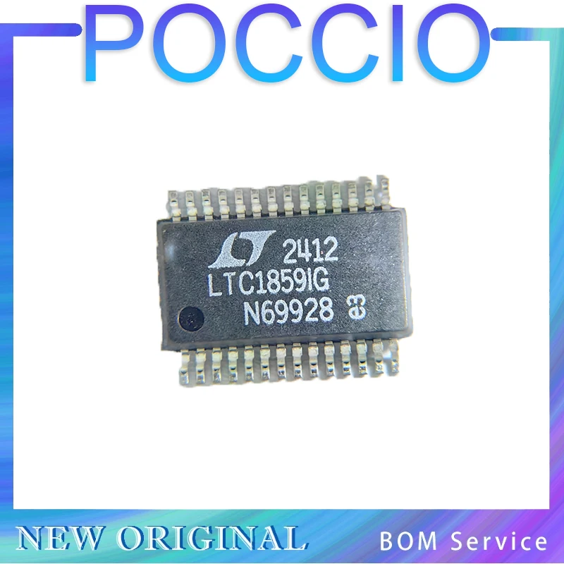 LTC1859CG LTC1859IG LTC1859 — 8-канальные, 14-разрядные, 100ksps SoftSpan АЦП преобразователи с отключением