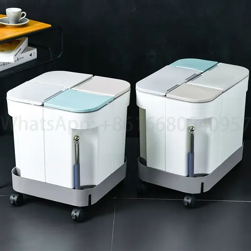 Recycling Garbage Bin Kitchen Storage Box Trash Can Garbage Sorting Bin With 4 Compartments view 5