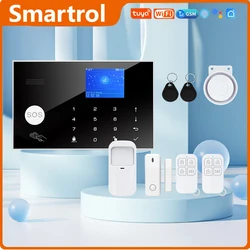 Smartrol  WIFI  Alarm System for Tuya GSM Wireless  Smart Home  with Door and Motion Sensor work Alexa Home Aappliance