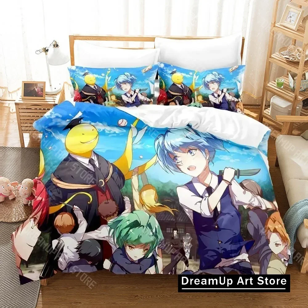 

3D Print Assassination Classroom Anime Koro-sensei Bedding Set Boys Girls Twin Queen King Size Duvet Cover Pillowcase Bed boys A