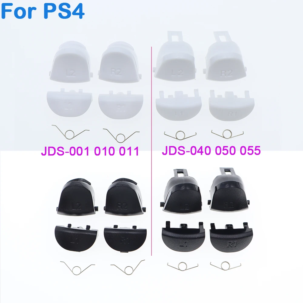 1Set black white For PS4 L1 R1 L2 R2 Shoulder key Trigger Button Kit For Sony PS4 Pro Slim Controller With LR Holder Spring