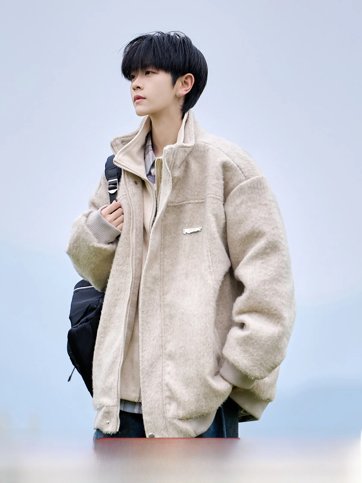 

Модный мужской зимний костюм-двойка из утепленного хлопка в стиле ретро-американский, теплая длинная куртка...