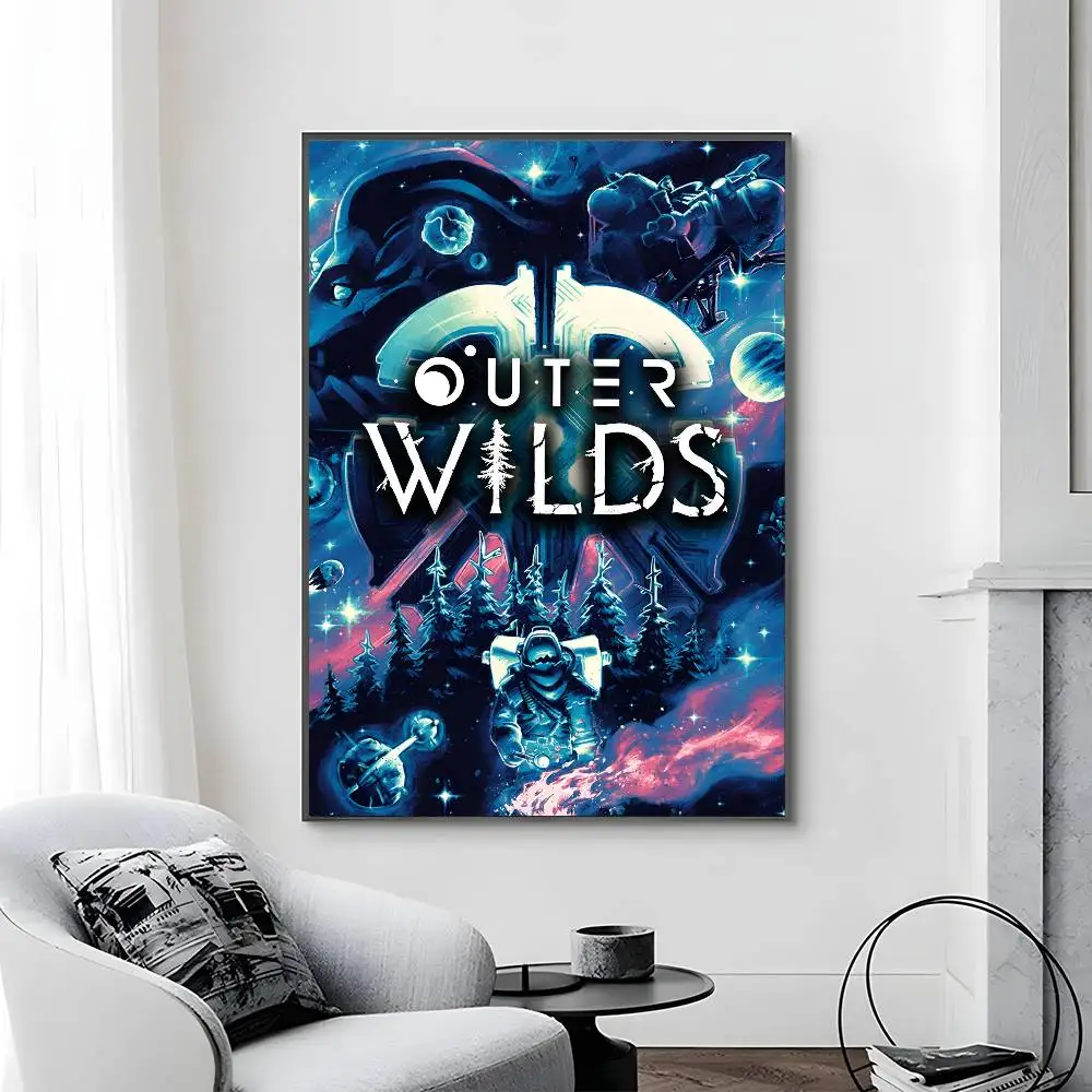 ملصق لوحة ملصق من Game O-Outer Wild مع مطبوعات هدية تزيين غرفة النوم وغرفة المعيشة