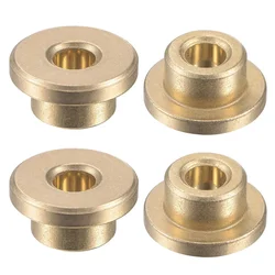 Flange Sleeve Bearings 4x8x10 Sintered Bronze Powder Metallurgy Oil Self-Lubricating Copper Brass Bushing Shaft ID4mm 6mm8mm10mm