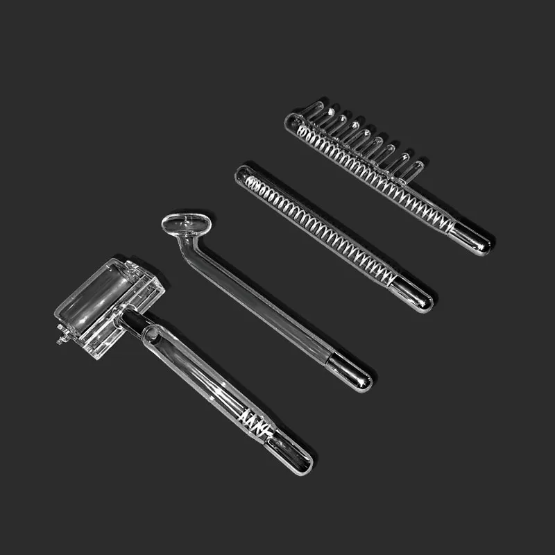 4 types High Frequency Electrotherapy Rod Replacement Glass Tube For Spa Facial Machine Replacement Nozzle Acne Wrinkle Removal