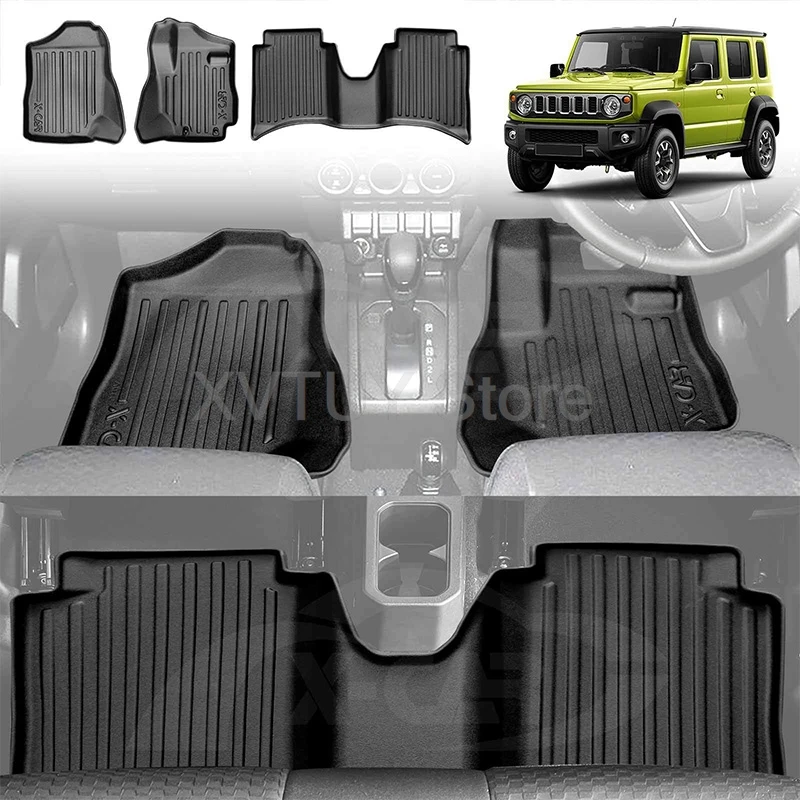 

Для Suzuki Jimny 2023 2024 автомобильные задние коврики в багажник, 5-дверная автоматическая версия, напольные подушечки для ног с ручным приводом, лоток для багажника