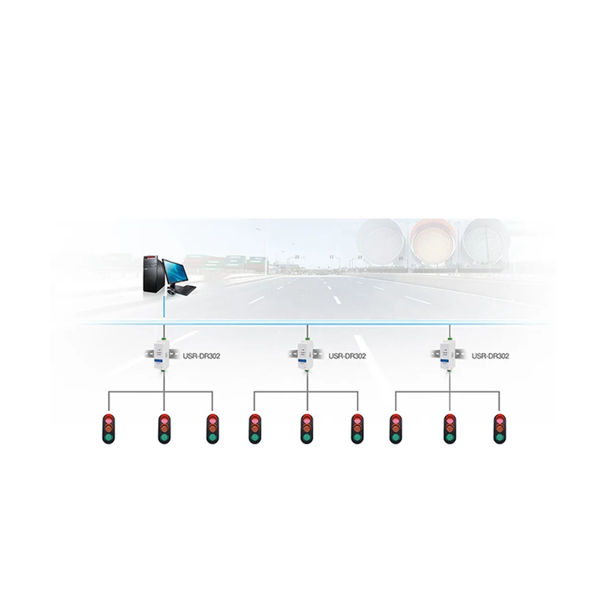 USR-DR302 din rail serielle rs485 zu ethernet tcp ip server modul ethernet konverter modbus rtu zu modbus tcp einheit