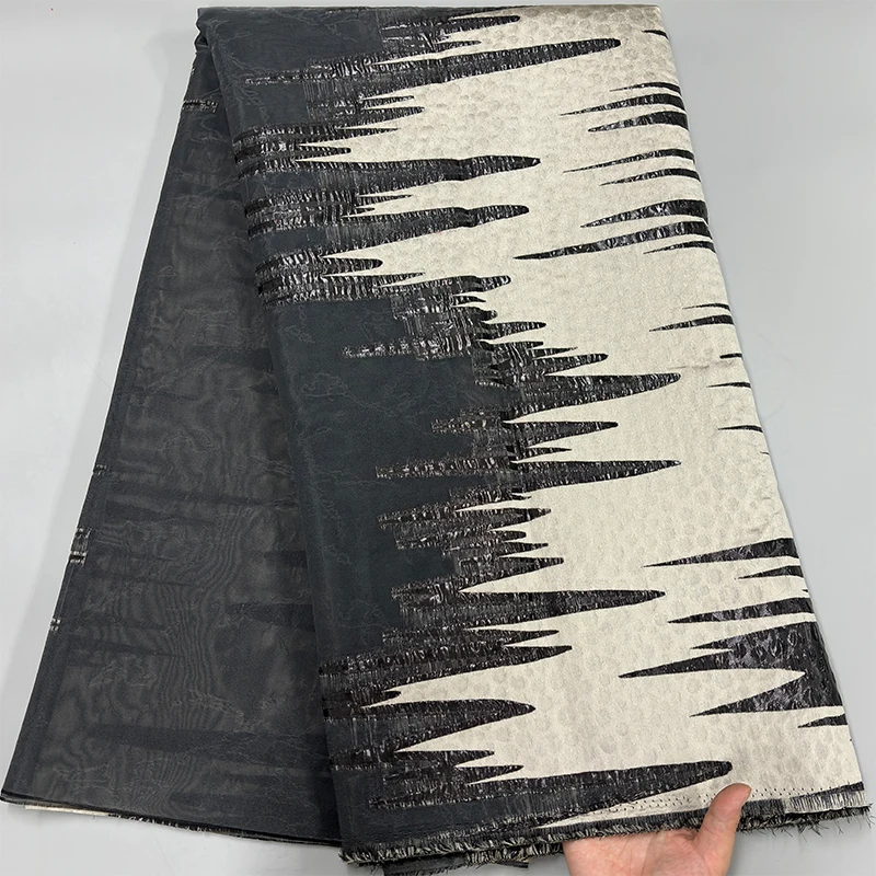 

Высокое качество 2025, африканская парча, жаккардовая ткань из органзы, нигерийский тюль, кружевная ткань, французская сетчатая кружевная ткань для свадебной вечеринки