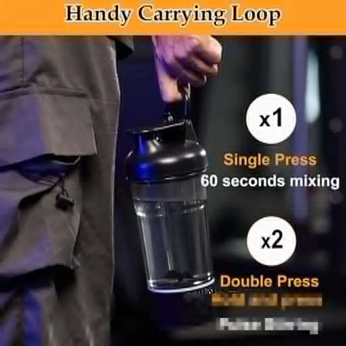 زجاجة شاكر كهربائية محمولة قابلة لإعادة الشحن عبر USB، خلاط هزاز البروتين، زجاجات شاكر لخلطات البروتين واستبدال الوجبات شاك