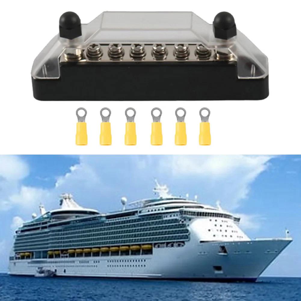 

Клеммная колодка для лодки 12 В-48 В, шина, шпилька 1/4 дюйма, 150 А, блок распределения электрической мощности для лодки на колесах