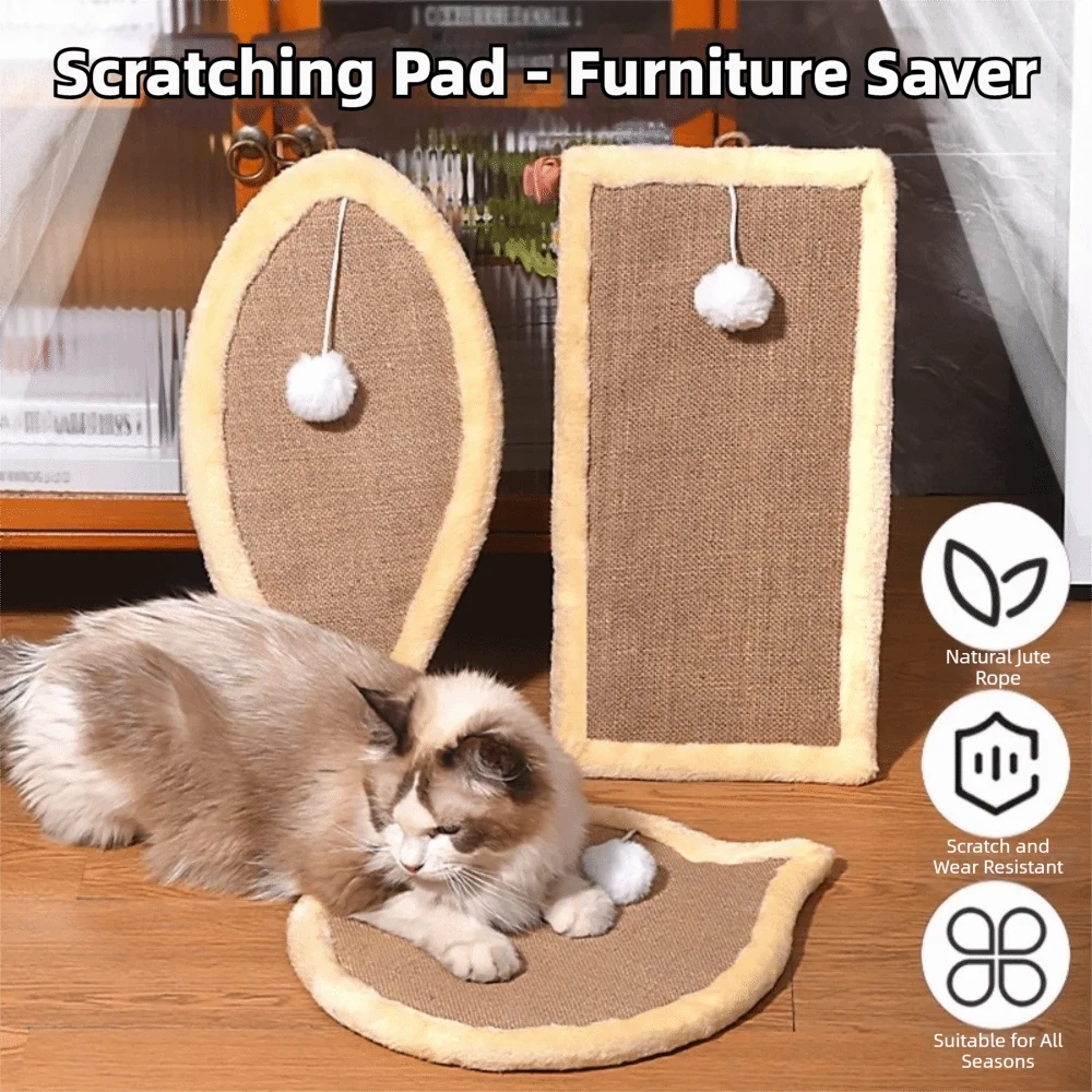 

High Quality Wall-mounted Cat Scratching Ball Durable Portable Sisal Pad Scratching Posts Furniture Protector