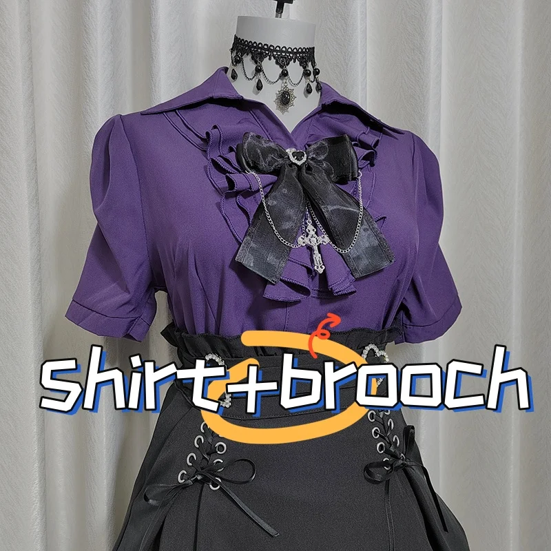purple shirt