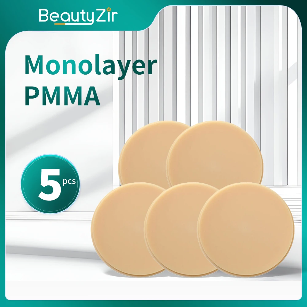 

Preshade Monochrome PMMA 5pieces 98mm Open System Temporary Crown Bridge Dentist Disc CADCAM Milling Blank for Dental