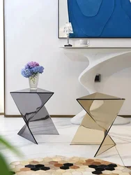 Creative Sofa Side Table, Modern Simple Geometric Coffee Table, Designer Living Room Home Bedside Table, Home Decoration