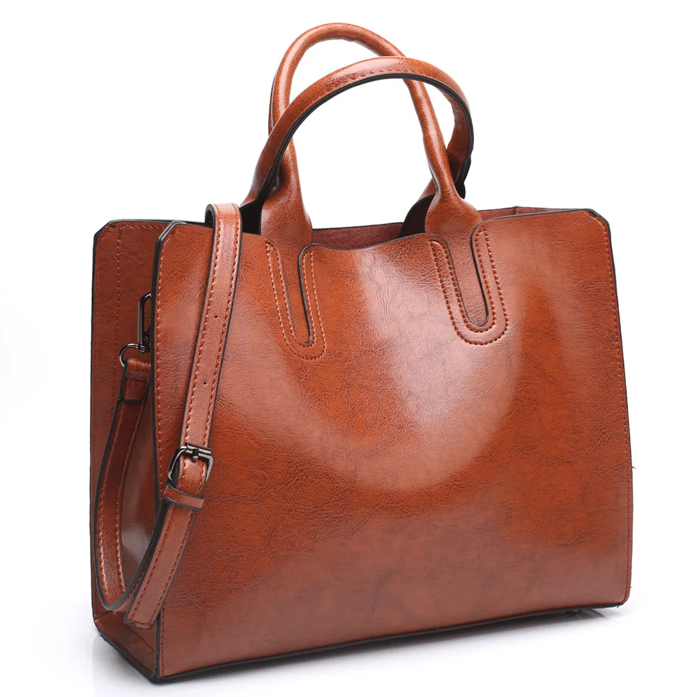 Frauen Umhängetaschen Dame Pu Leder Retro Handtasche Mädchen Kunstleder Umhängetasche Süßigkeiten Farbe Schulranzen Taschen – Detail 4