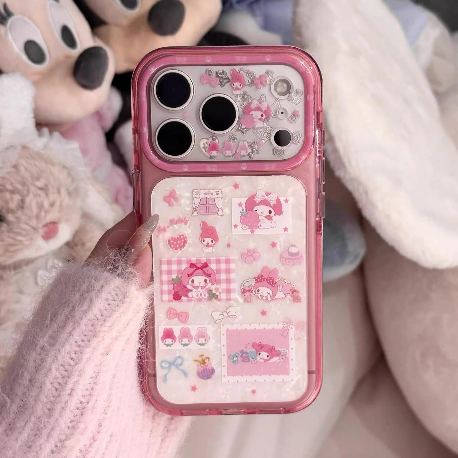Cute Cartoon My Melody Mobile Phone Case for IPhone 17 Pro Max 17 Pro 16 Pro Max 17 16 15 Pro Max Phone Case