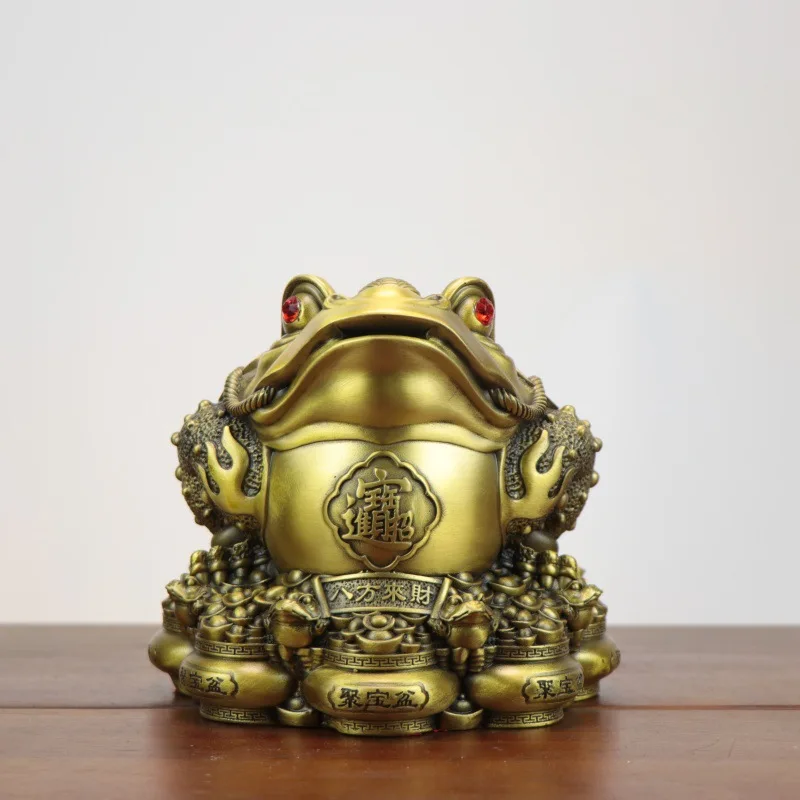 Brass , Auspicious Three-Legged , Home And Shop Decoration , Eight-Sided Golden Toad, Treasure