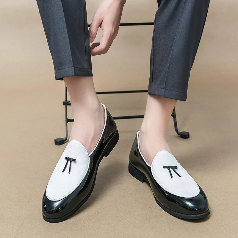 Men Casual Business Loafers Men Fashionable Brand Shoes Formal Shoes for European American Music Parties Sizes 38-48 Men Shoes