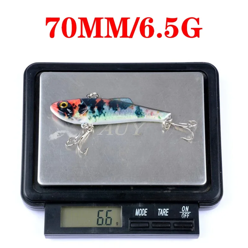 1 Pc Winter Vib Sinking Fishing Lure 7cm 6.5g Artificial Hard Bait Lifelike Vibrating Painted Crankbait Wobblers Fishing Tackle