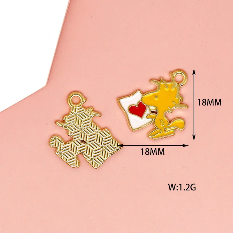 10 قطع سنوبي أقراط قلادة معدنية سحر قلادة المفاتيح DIY المواد اليدوية