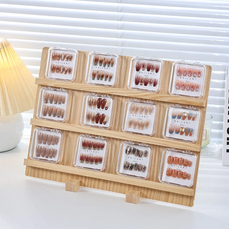 أقراط خشبية الإسورة عرض موقف 3/4/5 طبقات القرط قرط الاذن المرصع كرتون حامل مجوهرات الصلبة مكافحة القرط حامل مجوهرات