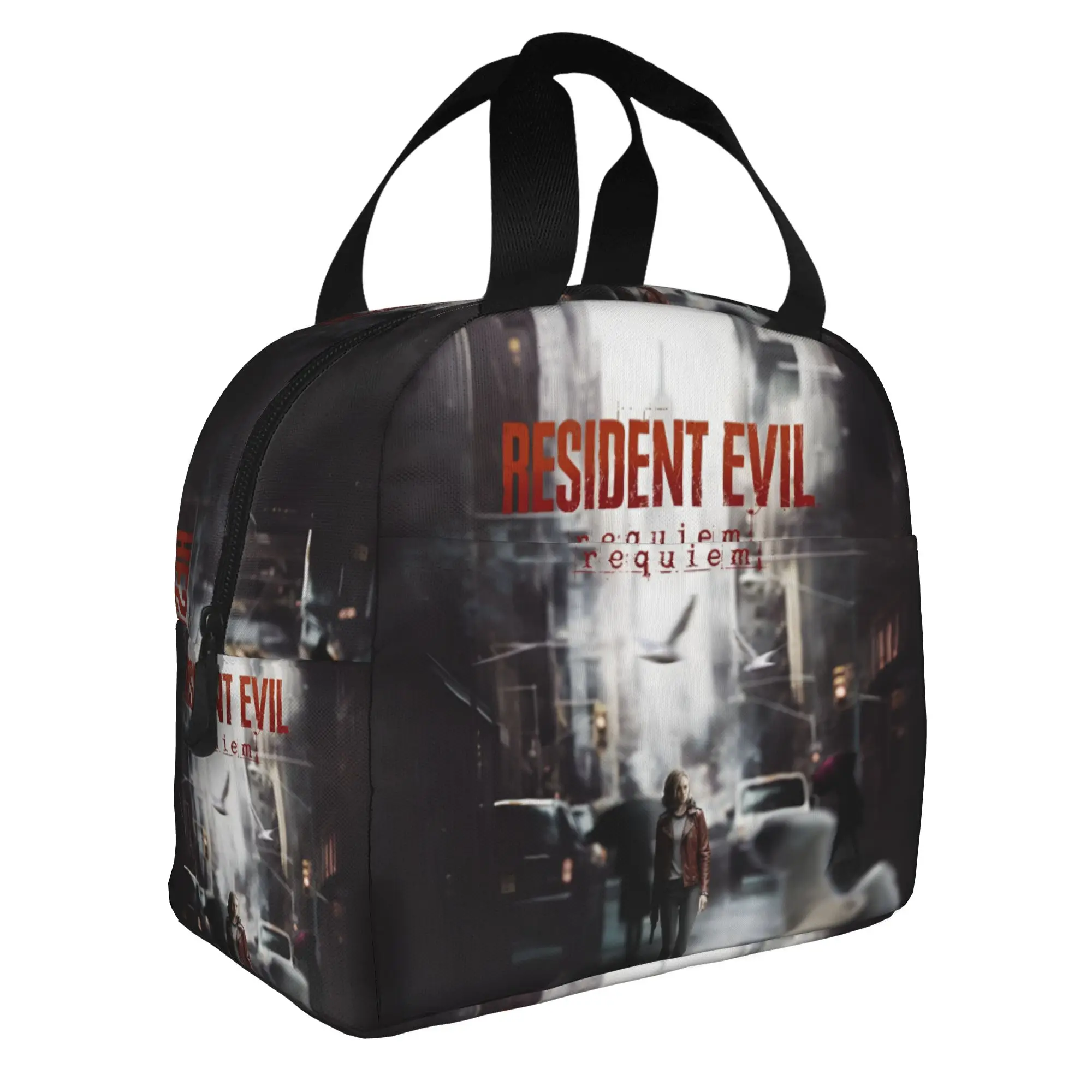 R-Residents Evils 9 Insulated Lunch Bags for Camping Travel Shooting Game Leakproof Thermal Cooler Bento Box Women Men