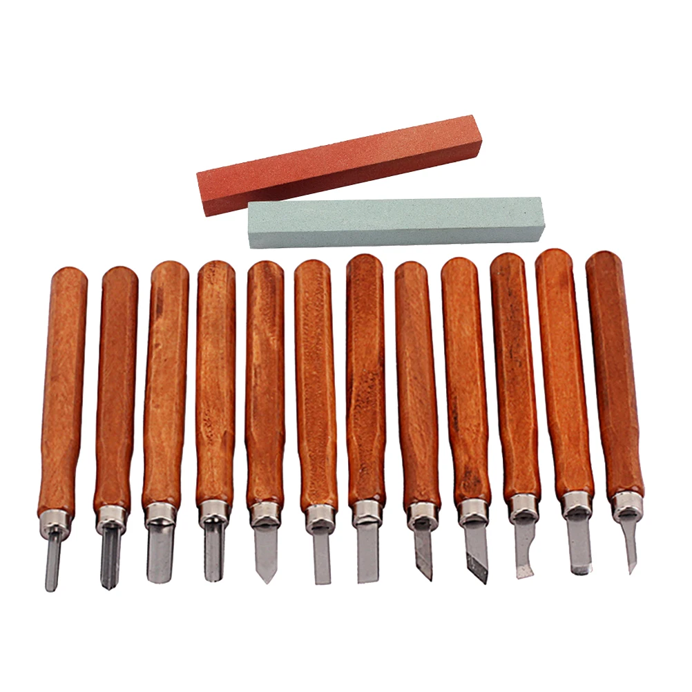 

12pcs Tools Set Carbon Wooden H Tool Steel Wooden H Sharpeners Polish Maintenance Guitar Accessories Accessories