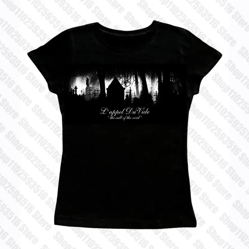 2000s Goth graphics Cute Baby Tees Streetwear Harajuku Goth Short Sleeve T-shirts Y2K Fashion Summer E-girl Black Crop Tops Slim