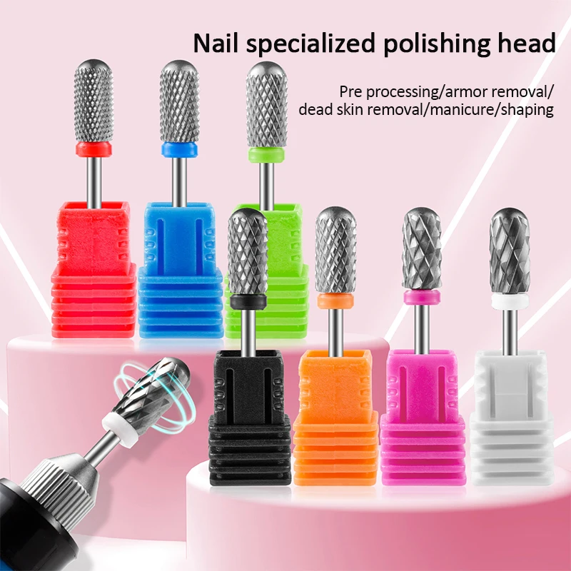 Nail Cone Tungsten Steel Drill Bits Polish Grinding Rotary Head Manicure Remove Gel Nails Cuticle Clean Accessories and Tools