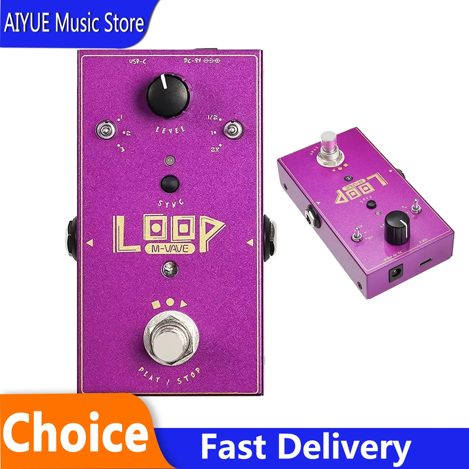 

M-VAVE LOOP II Effects Pedal Looper Electric Guitar Pedal 3 Speed Control 3 Loops Up To 11 Minutes Loop Effector Guitar Part