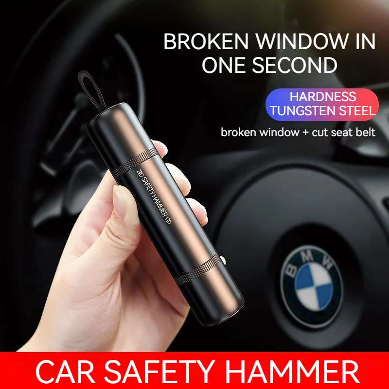 Car Safety Hammer Auto Emergency Glass Window Breaker Glass Breaker Seat Belt Cutter Life-Saving Escape Car Emergency Tool