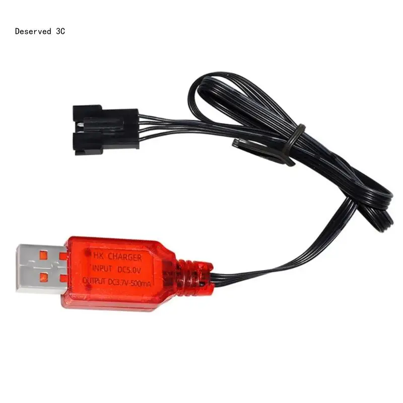 Carga rápida batería litio 7,4 V, Cable carga USB para controles remotos coche con protecciones enchufe SM4P