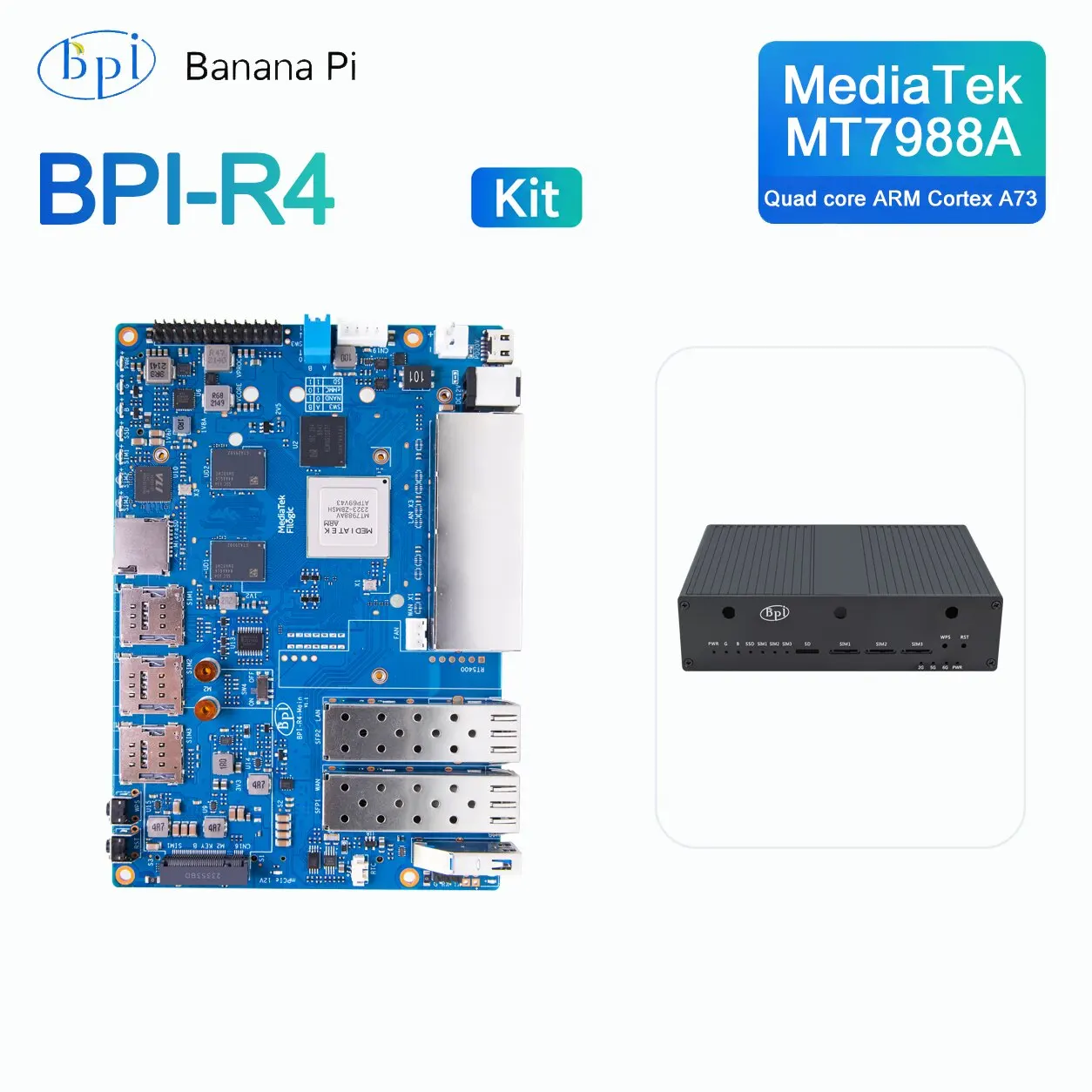Hot Sale Package for Banana Pi BPI-R4 Router Development Board