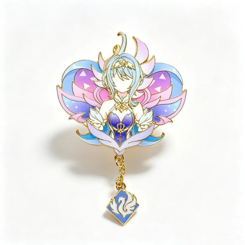 Genshin Impact Odette Spessiva Anime Cosplay Abzeichen Anastasya Feodorovna Sandrone Snezhnaya Pins Halloween-Accessoire Weihnachtsgeschenke – Detail 3