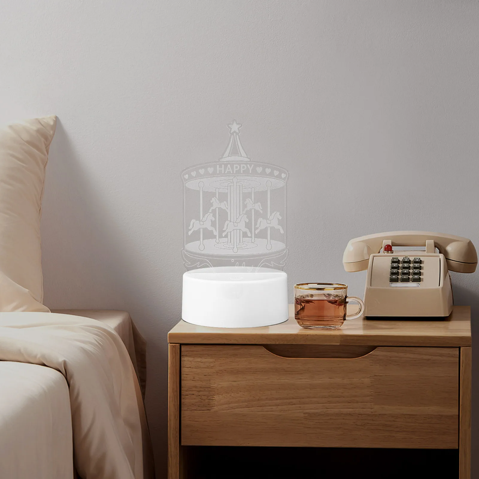 1 قطعة ثلاثية الأبعاد الأيائل ليلة مصباح USB بالطاقة مصباح ليد تصميم رائع لغرفة النوم غرفة المعيشة جو رومانسي