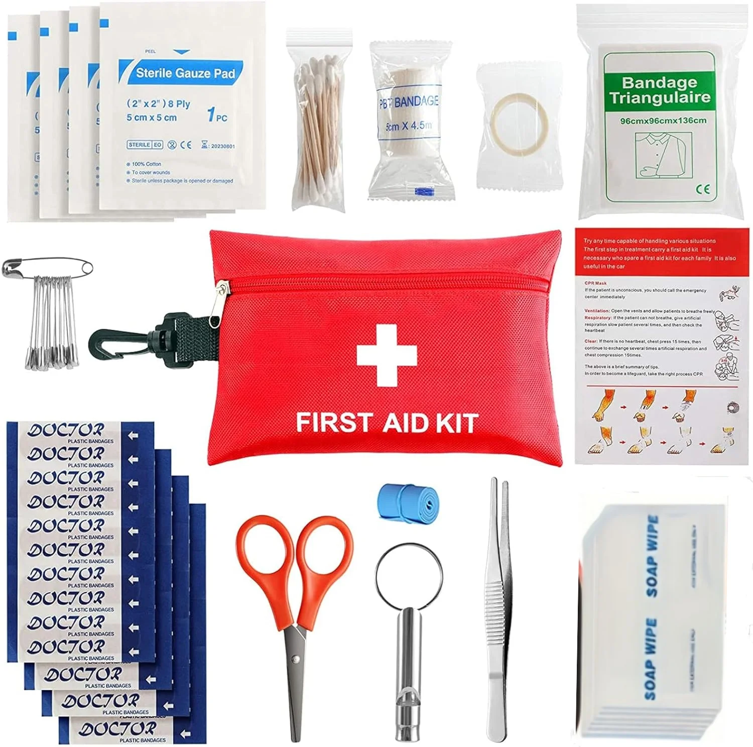 Mini 133pcs Ultimate Portable First Aid Kit - Perfect for Outdoor Enthusiasts and Travelers, Essential for Emergency Situations